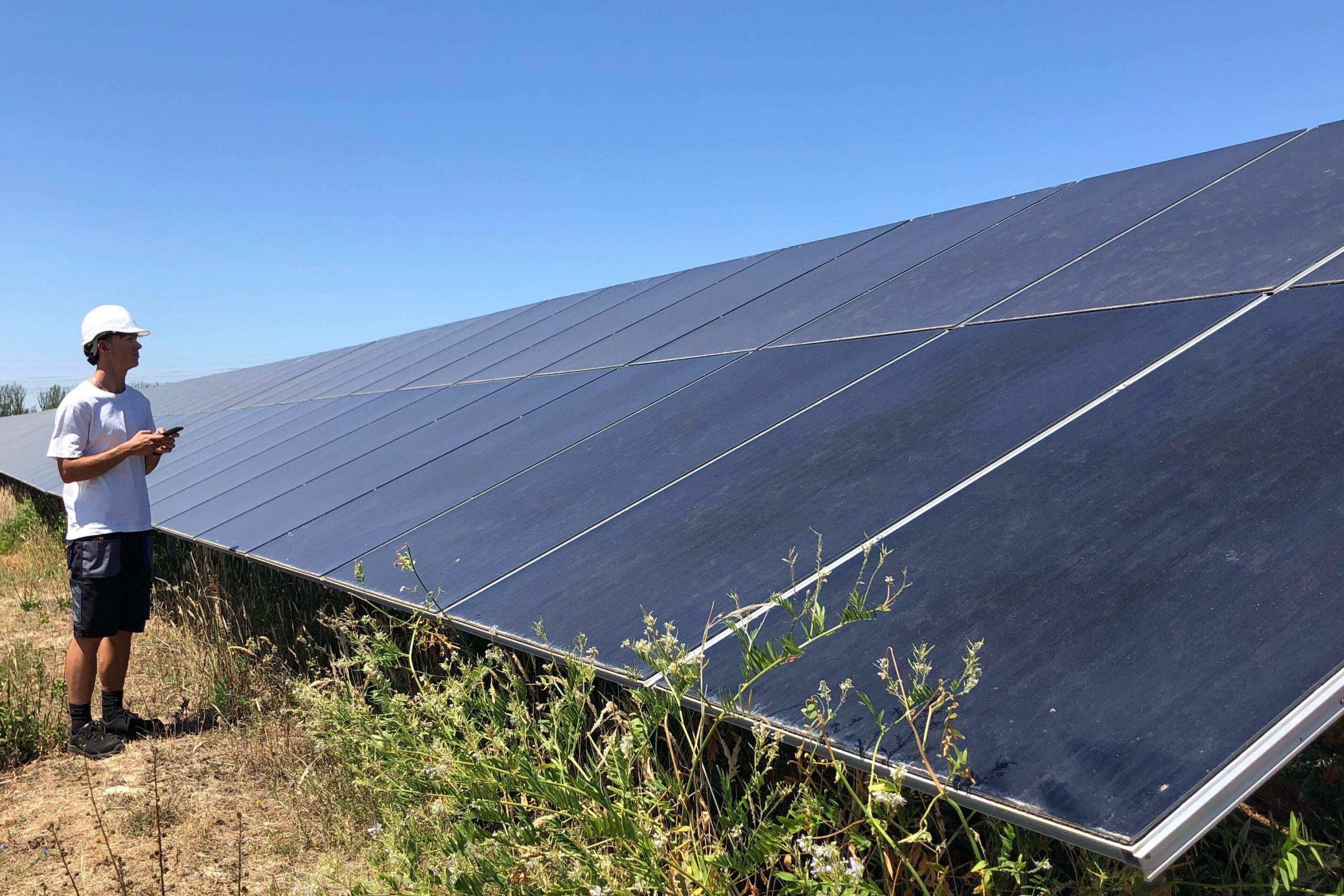 Audit professionnel d'un champ de panneaux solaires
