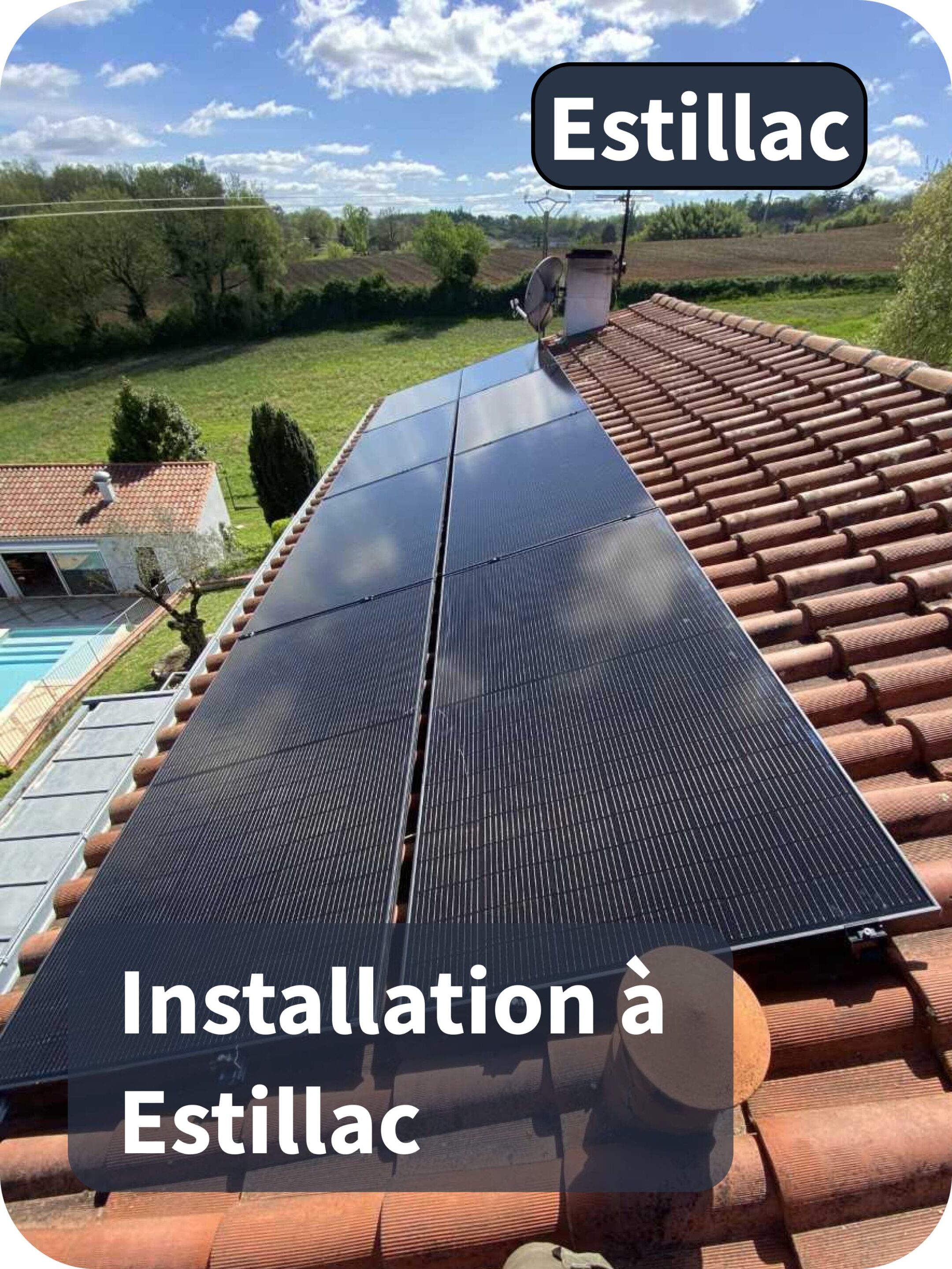 Panneaux solaires installés par Solanov à Estillac, Nouvelle-Aquitaine, France