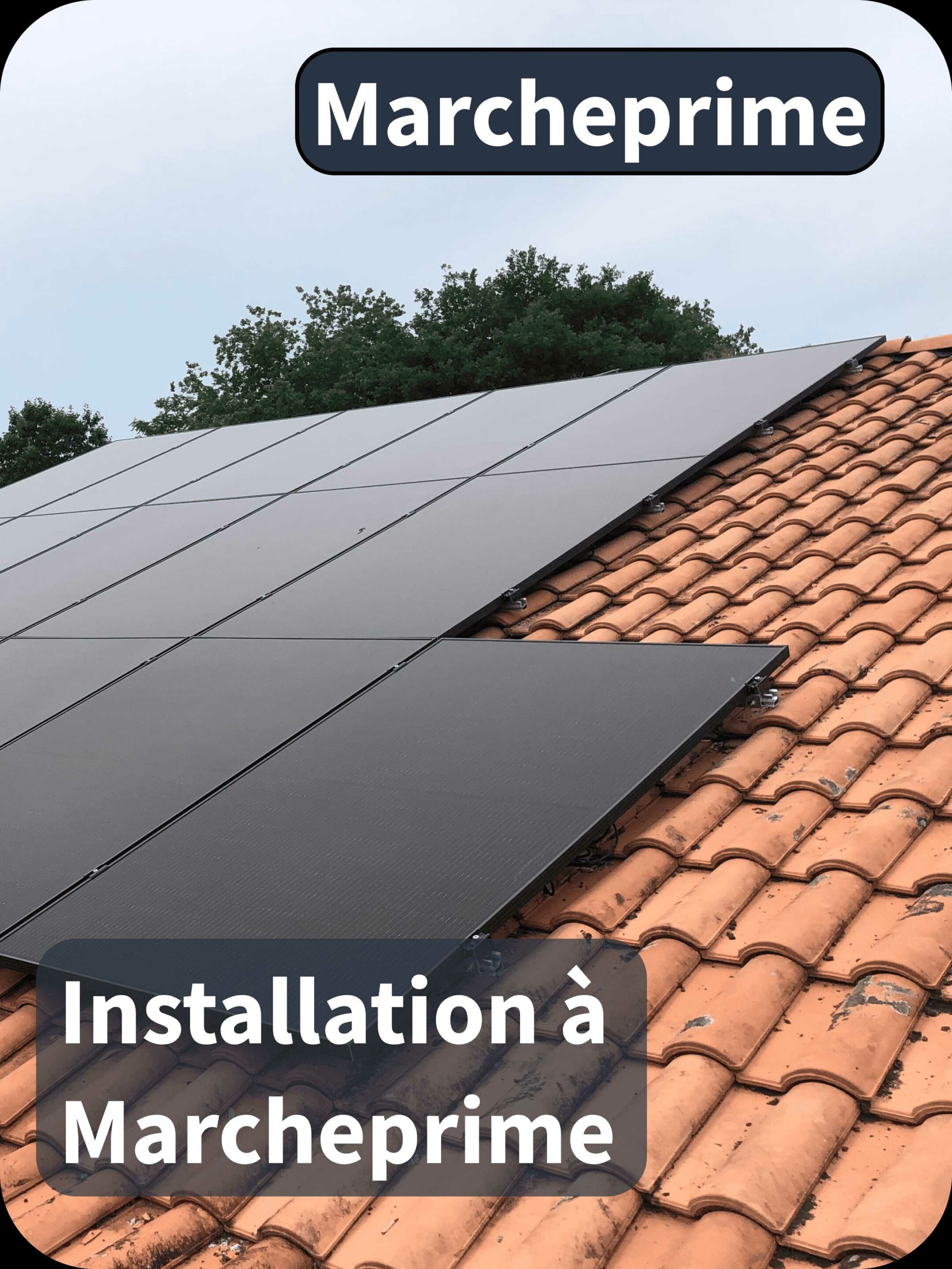 Panneaux solaires installés sur un toit par Solanov à Marcheprime