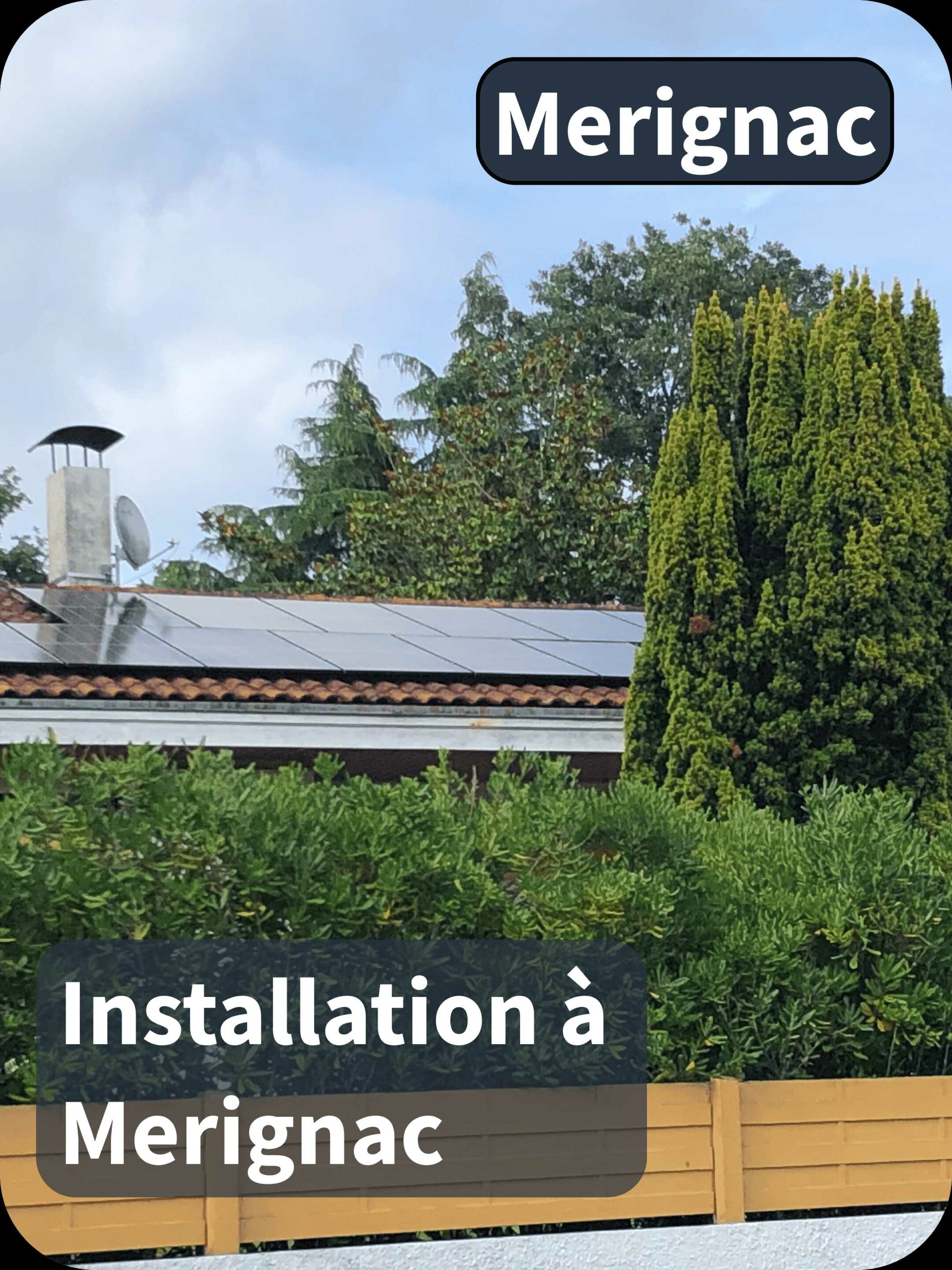 Panneaux solaires installé par Solanov sur maison à Merignac
