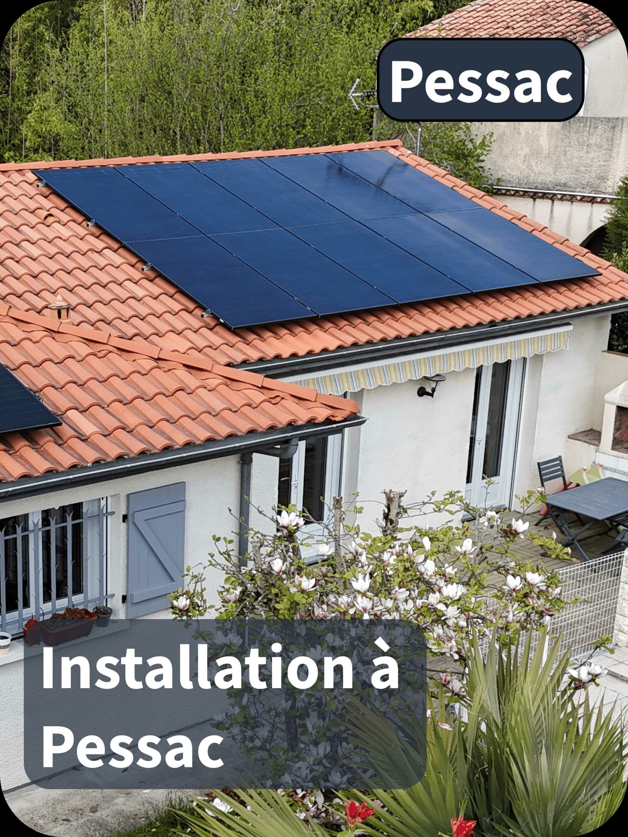 Panneaux solaires installé par Solanov sur maison à Pessac