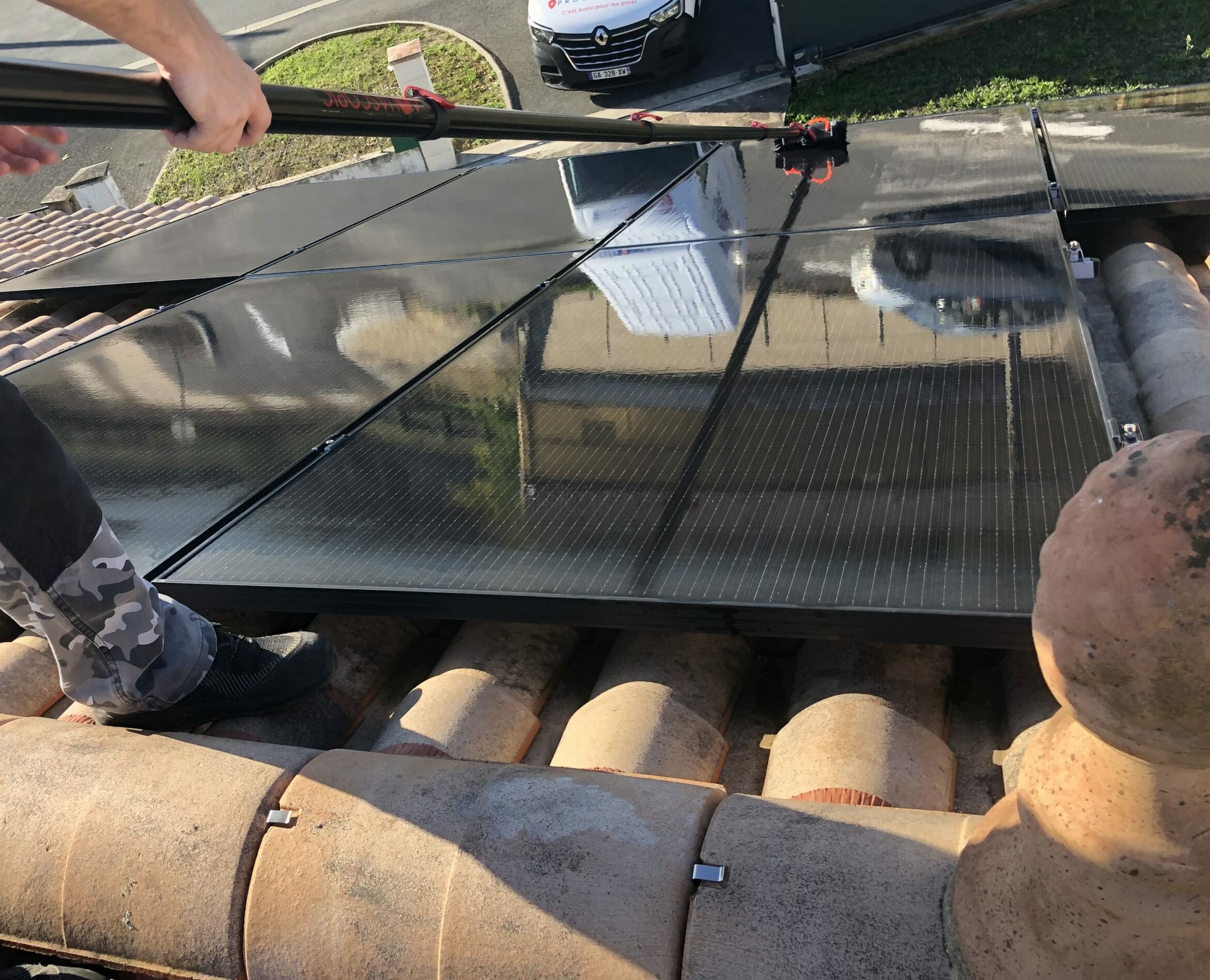 Nettoyage de panneaux solaires